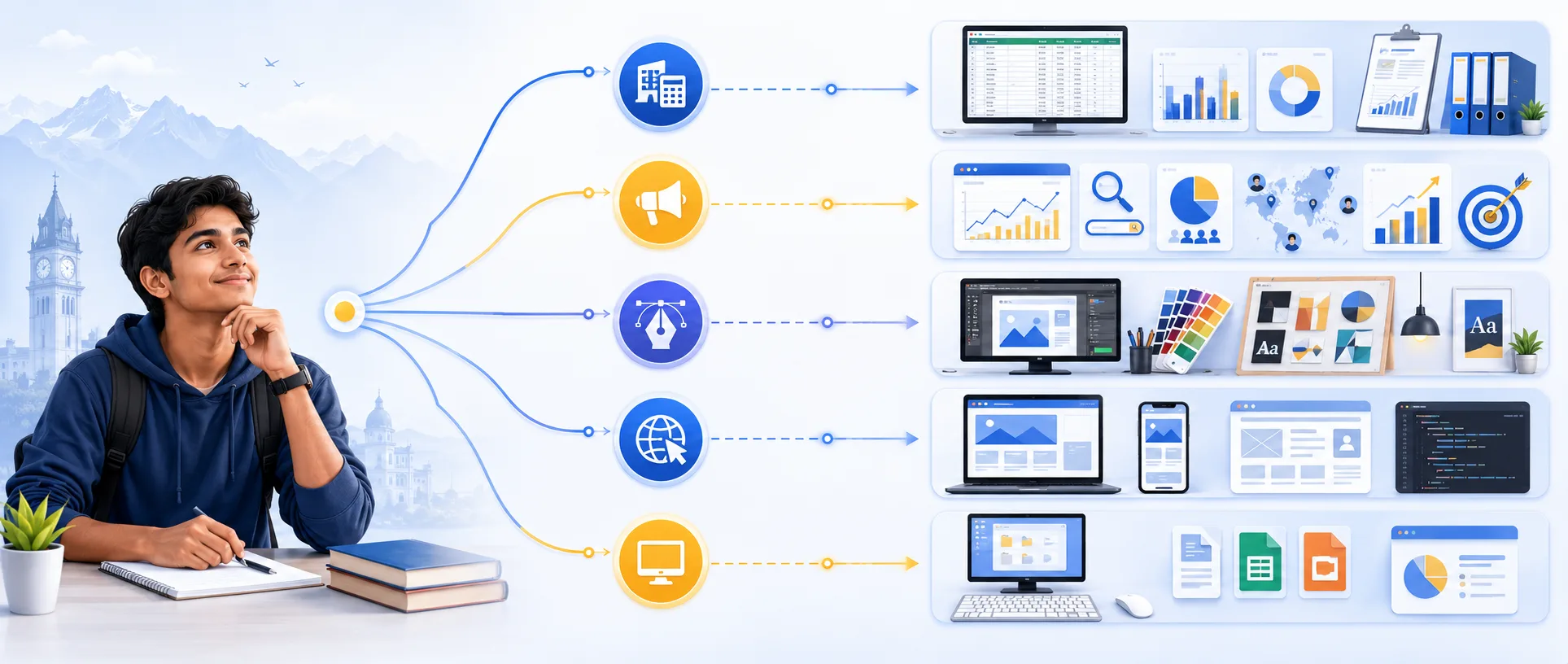 Career goal roadmap for choosing the right computer course after 12th