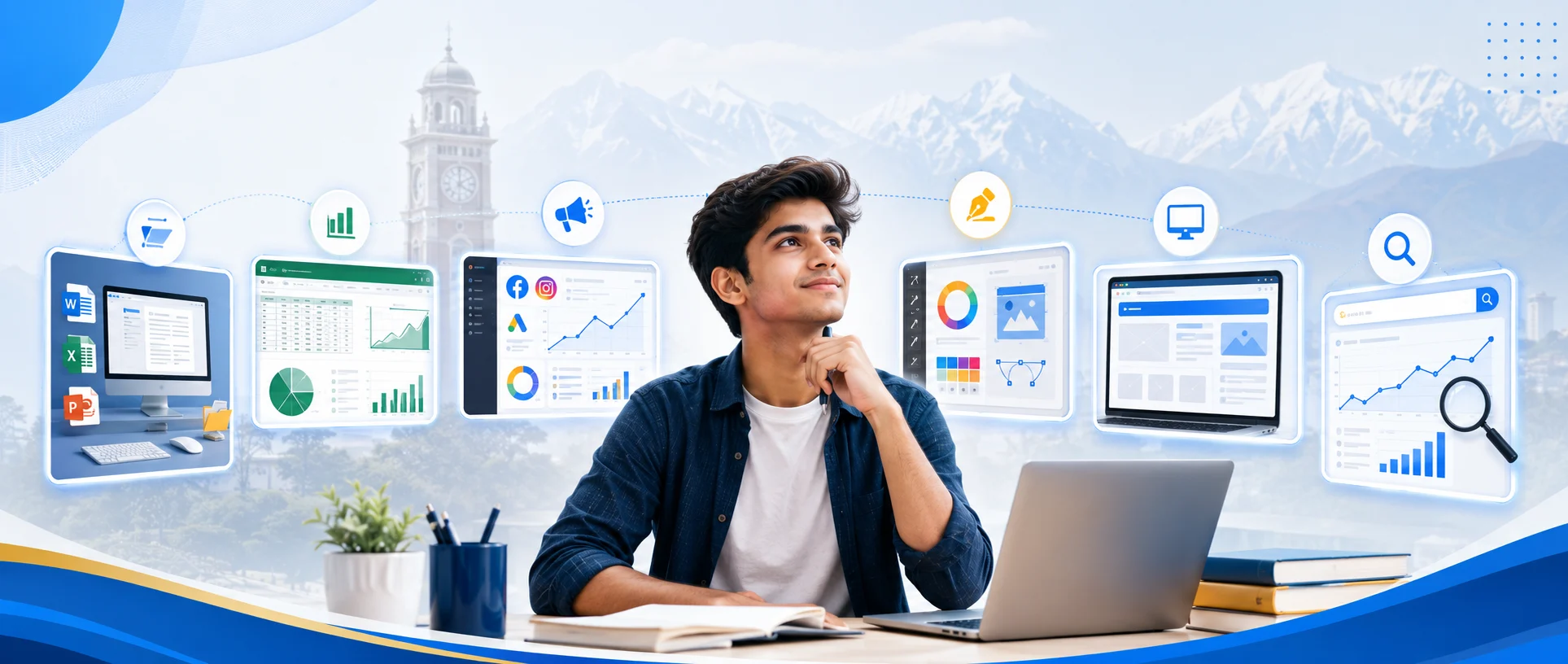 Computer course options after 12th for different career goals in Dehradun