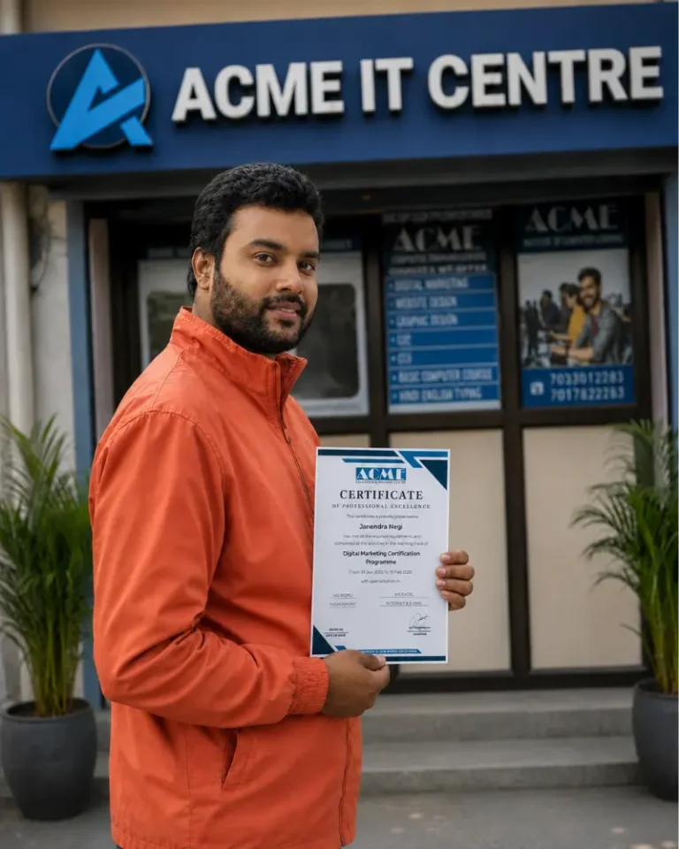 Janendra Negi - student of Advanced Digital Marketing Course in Dehradun (6 Months) at ACME IT Centre