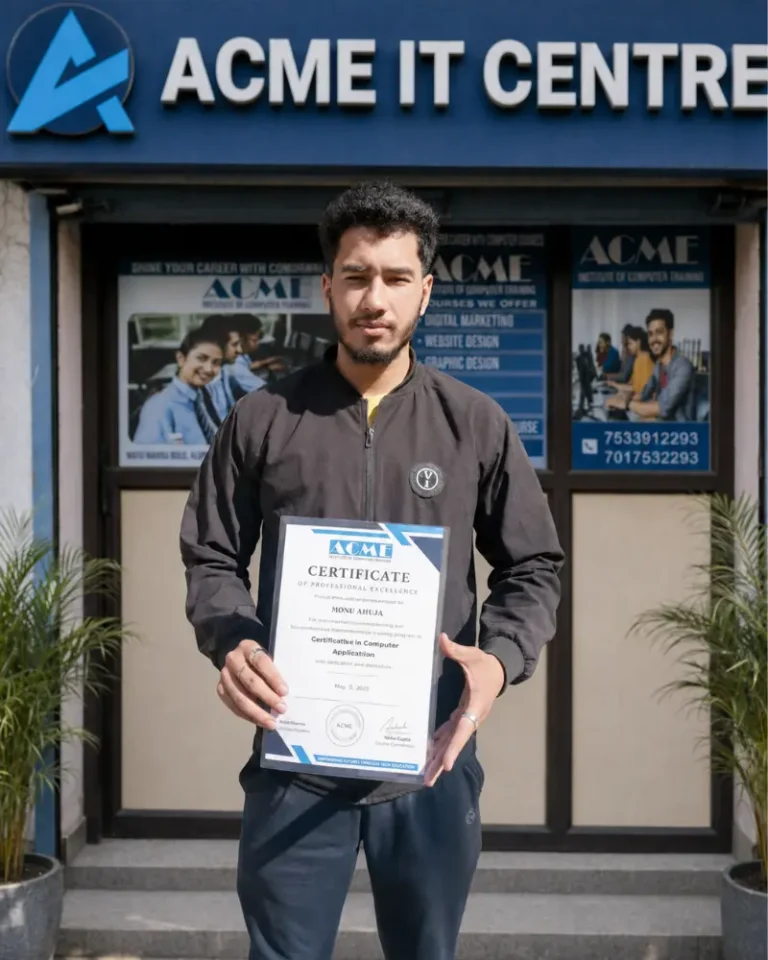 Mukul Sajwan - student of Advanced Excel Course in Dehradun at ACME IT Centre