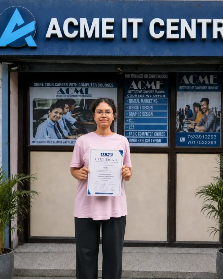 Vidhi - student of Advanced Excel Course in Dehradun at ACME IT Centre